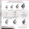 Service Caster 8 Inch Kingpinless Rubber on Aluminum Caster Brake & Swivel Lock 2 Rigid, 2PK SCC-KP30S820-RAR-SLB-BSL-2-R-2 - alternate 4